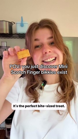 Mini Scotch Finger biscuits make the best caramel slice base! Recipe below: -200g pkt Arnott’s Minis Scotch Finger biscuits -395g can sweetened condensed milk -60g unsalted butter -2 tbsp golden syrup -125g milk chocolate, chopped -60g Copha, chopped Preheat oven to 200°C/180°C fan forced. Line a 2cm-deep, 21 x 26.5cm (base size) slice pan with baking paper, allowing all sides to overhang. Arrange biscuits snugly in a single layer over the base of the prepared pan, top-side down. Place condensed