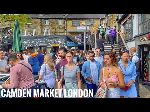 Walking London’s in Busy Camden Market London 2021| London Street Food [4K HDR]