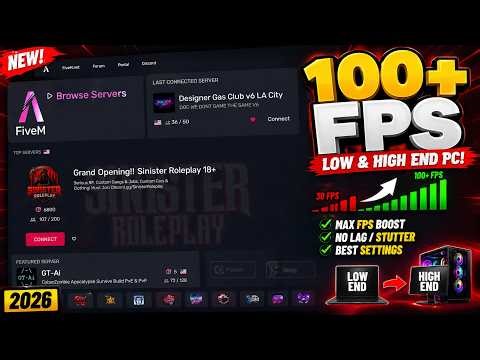 This FIX Took Me From 30 FPS to 100+ FPS in FiveM (2026)