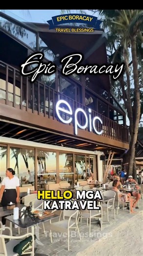 🍽️ Experience Epic Boracay with Travel Blessings: Where Beachfront Dining Meets Nightlife Thrills! 🎉🏝️ Why Dine at Epic Boracay? ✅ Perfect Spot to Chill – Enjoy a laid-back beachfront vibe while watching the sunset. 🌅 ✅ Mouthwatering Epic Burger – Juicy, flavorful, and a must-try for burger lovers! 🍔 ✅ Creamy Mushroom & Bacon Fettuccine – Rich, indulgent, and satisfying. 🍝 ✅ Big Servings – Perfect for sharing and enjoying with friends & family. 🍽️ ✅ Epic Nightlife – When the sun sets, the