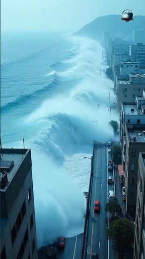 Terrifying Tsunami Destroys Coastline — Ultra-Realistic AI Simulation!