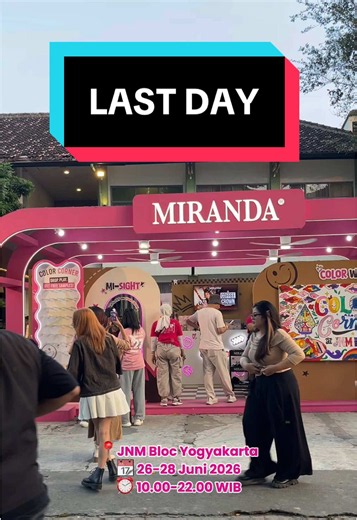 LAST CALL🚨 Bisa cobain all activity di Booth Miranda Color Corner! FREE ENTRY 📍JNM Bloc Yogyakarta 📆 26-28 Juni 2026 ⏰ 10.00-22.00 WIB #Miranda #MirandaTakeoverJNMBloc #LiterallyMi #Jogja