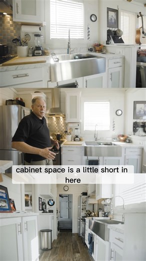 Less cabinet space for a more open layout Full Tour - https://youtu.be/RtKCIjk1qN8 #tinyhome | Tiny Home Tours