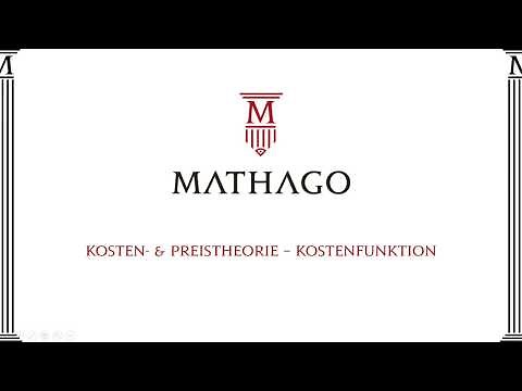 Cost & Price Theory - Cost Function - Mathago