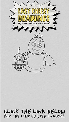 How to Draw CHICA THE CHICKEN 🐔 (Five Nights at Freddy's) | Easy Step-By-Step Drawing Tutorial