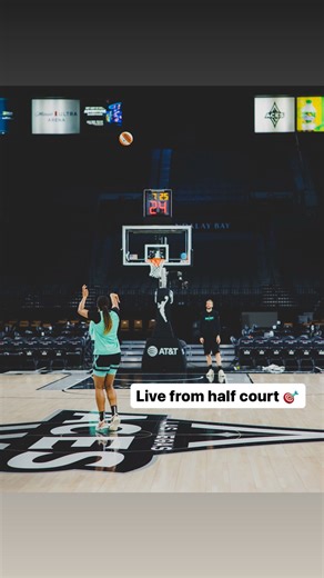 Live from half court! 🎯 | New York Liberty