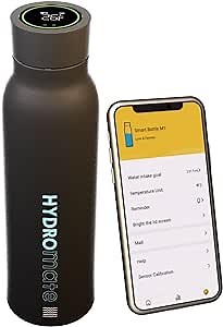 Hydromate Smart Water Bottle Stainless Steel Water Bottle Double Wall Vacuum Seals | Tracks Water Intake | Sends Personalized Reminders to Hydrate