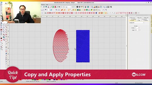 3.4K views · 71 reactions | Copying properties from one object to another is a quick way to speed up your design creation and editing process. In this Quick Tip we should you how to copy dozens of settings between objects in just a few simple clicks. | Wilcom | Facebook