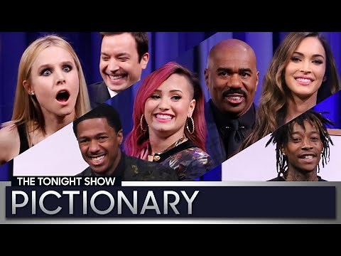 Tonight Show Pictionary with Kristen Bell, Demi Lovato, Megan Fox and More