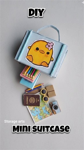 DIY mini suitcase 😱 #storagearts #art #ytshorts #artscraft #diy #craft