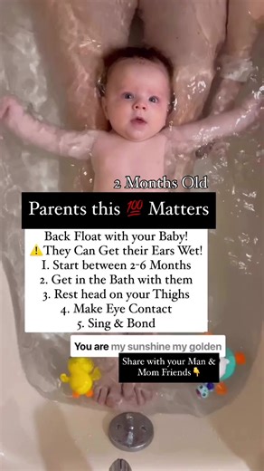Start Backfloating Early—It Matters One of the most important water safety skills your child can learn is to float calmly on their back—and the best time to start is in the tub, as early as a few months old. This isn’t about forcing anything. It’s a gentle, consistent introduction that builds comfort and trust in the water. Kids who aren’t used to backfloating often resist or panic later, making swimming lessons harder and less effective. But babies who learn to relax with water in their ears an
