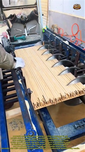 Amazing Multi Blade Wood Slot Cutting Machine | Satisfying Woodworking Process