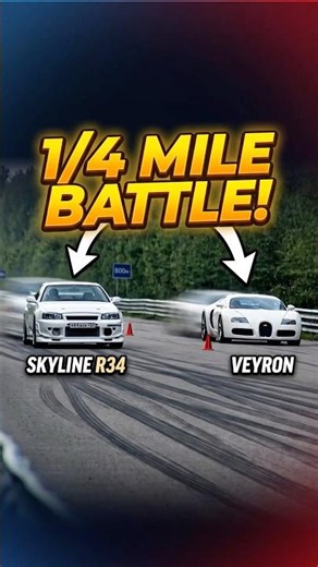 Nissan Skyline R34 vs Bugatti Veyron — Nobody Expected This 💀