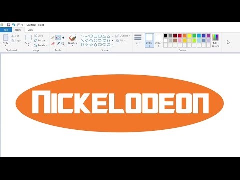 How to draw a Nickelodeon logo in Transformers style using MS Paint | How to draw on your computer