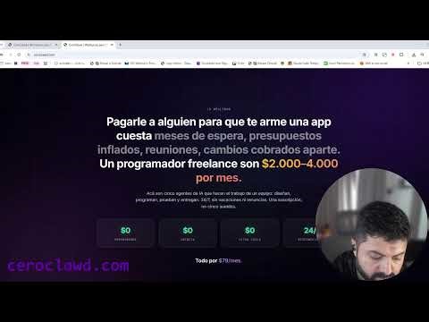 Día 1: Programando en silencio hasta juntar $1.000 con CeroClawD | Vibe Coding SaaS