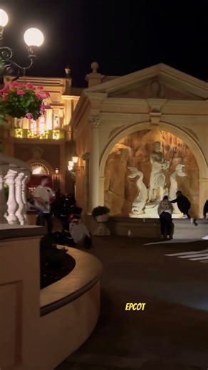 Italy Pavilion at EPCOT 🇮🇹✨ “O Sole Mio” | Disney World Night Vibes #disney #afterdark #shorts