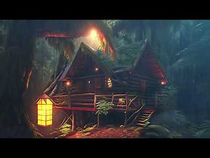 Rainfall in a Cozy Forest Cabin | Nature Sounds for Relaxation