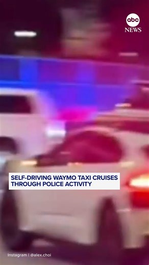 A Waymo driverless taxi drove a passenger into an apparent police standoff in downtown Los Angeles last week. Waymo said the vehicle was in the vicinity of the event for "no more than 15 seconds." | ABC News