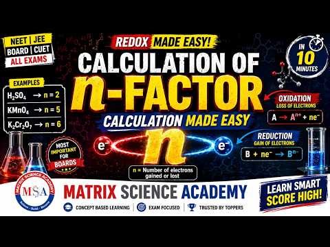 REDOX REACTION | CLASS 11 | JEE | NEET | CALCULATION OF n FACTOR | BY DATTU SIR | MSA