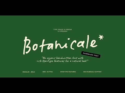 Botanicale Font: Organic Handwriting Style with OpenType Features