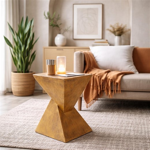 Modern Concrete Side Table, Minimalist End Table, Bedroom Nightstand, Accent Table for Living Room, Indoor Outdoor Garden Stool - Etsy