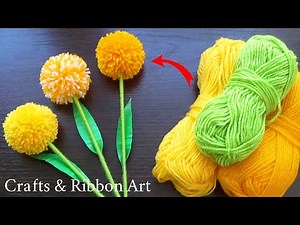 Amazing Flower Craft Ideas with Wool - DIY Woolen Flowers - Beautiful Flower Making with Wool