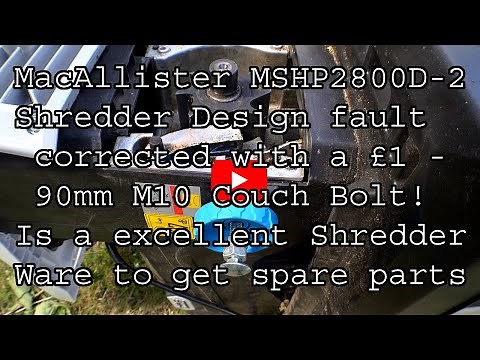 Design fault on MacAllister MSHP2800D-2 Shredder easily corrected for £1 Ware to get spare parts. 4k