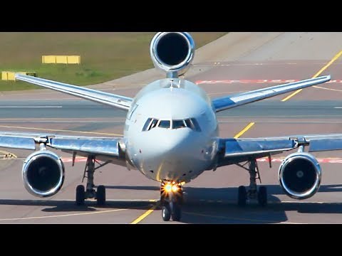 EXTREMELY RARE | DC-10 Takeoff Helsinki Airport | Omega Air Tanker McDonnell Douglas DC-10-40