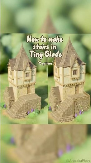 How to make stairs in Tiny Glade tutorial! #tinyglade #asmr #tinygladetutorial