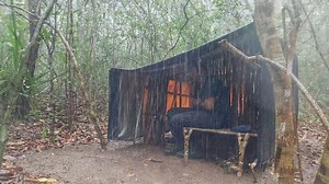 22K views · 627 reactions | Solo Camping Heavy Rain-peaceful Rain Sounds-asmr-sleep In A Safe Cottage. | Viral Webs | Facebook