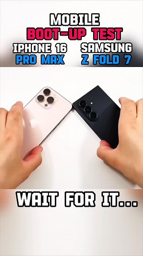 1.1K views · 77 reactions | iPhone 16 Pro Max VS Samsung Galaxy Z Fold 7 Boot Up Comparison | Sam Khan | Facebook