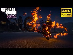 GTA 5 - Ultimate Ghost Rider Mod Ultra Realistic Graphic Gameplay (Natural Vision Evolved) 4K