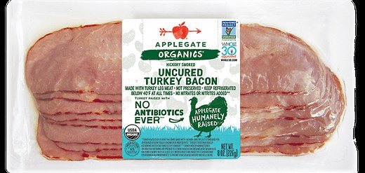 Products - Bacon - Organic Turkey Bacon - Applegate