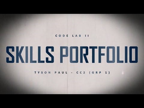Skills Portfolio | Walkthrough Video | Code Lab 2