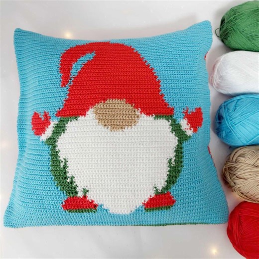 Crochet Christmas Pillow Pattern - Etsy