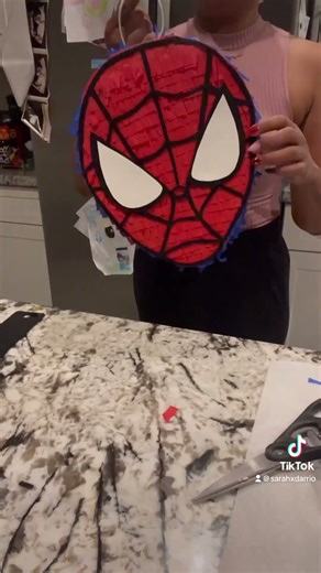Thank you for teaching me how to make a piñata! #pinata #piñatas #party #spiderman #diy #handmade