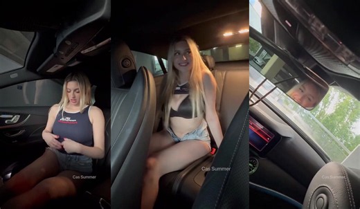 CsBlondeBombShell Rides Cock In A Parked Car