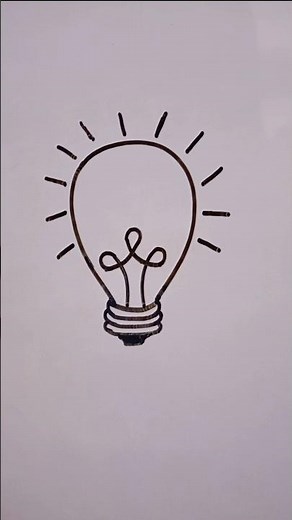 How to draw a Electric bulb 💡 Easy Step by Step drawing tutorial 🖌️#short