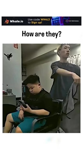 Explainer_Zone on Instagram: "The post shares a 24-second viral video depicting a barber awkwardly attempting to trim the hair of a little person seated in the chair, creating slapstick humor through size mismatch and the client's phone distraction, amassing 20 million views in two days. Quoting a user's casual request for a "random video," it taps into X's spontaneous content-sharing culture, sparking 859 replies with tech jokes like "Error 404: head not found" that enhance its meme potential.