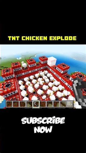 TNT CHICKEN EXPLODE ..🔥#shorts #shortsfeed #minecraft
