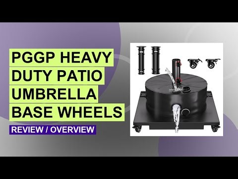 PGGP Patio Umbrella Base Review: Heavy Duty & Easy Mobility with Wheels!