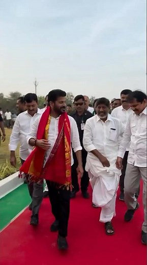 Handprints… Development projects at Khammam Gummam.#cm #telngana #reventhreddy #2025 #attended