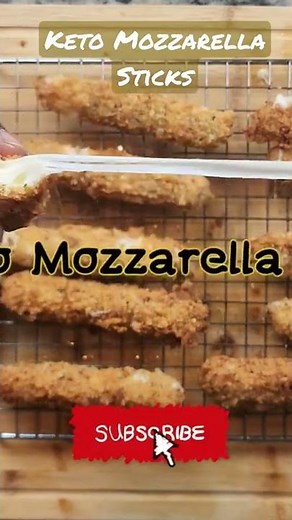 Keto Mozzarella Sticks. Full video recipe on my channel.