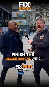 2.5K views · 23 reactions | Can the British public finish the Dizzee Rascal lyric?  Come and see Dizzee Rascal, Scouting for Girls, Toploader and more at the UK's first-ever music festival made for tradespeople! Tickets are on sale now at fixfest.co.uk! (Click the link in our bio) #dizzeerascal #fixfest25 | Fix Radio | Facebook