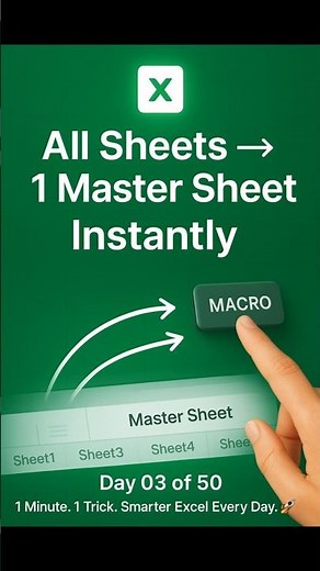 Stop Copying Sheets! Combine All Excel Sheets Into One in 1 Click 🚀 #exceltips #vba #automation