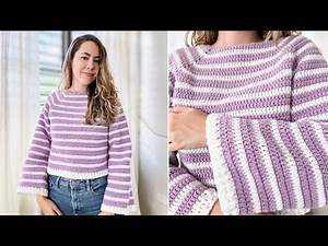 How to Crochet Raglan Style Sweater | Beginner Tutorial