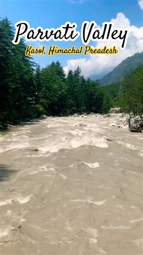 Scenic Parvati Valley Kasol in Himachal Pradesh #shorts #travel #nature #kasol