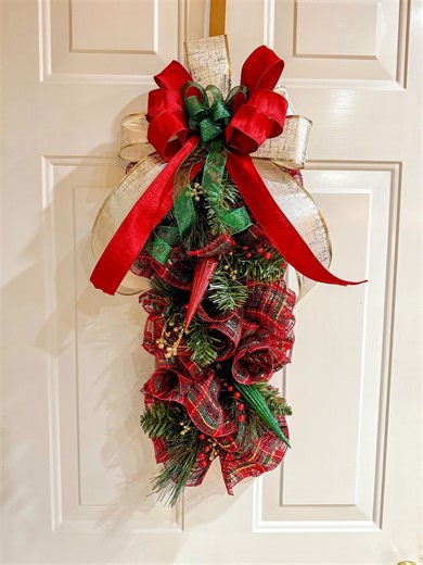 Classic Christmas Door Swag - Etsy