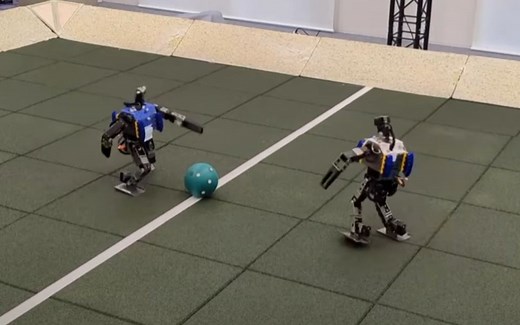 【超灵活足球机器人】DeepMind OP3 Soccer 团队最新研究 通过深度强化学习为双足机器人学习灵活的足球技能