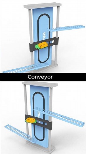 Automated Vertical Material Transfer Mechanism #mechanism #mechanic #engineering